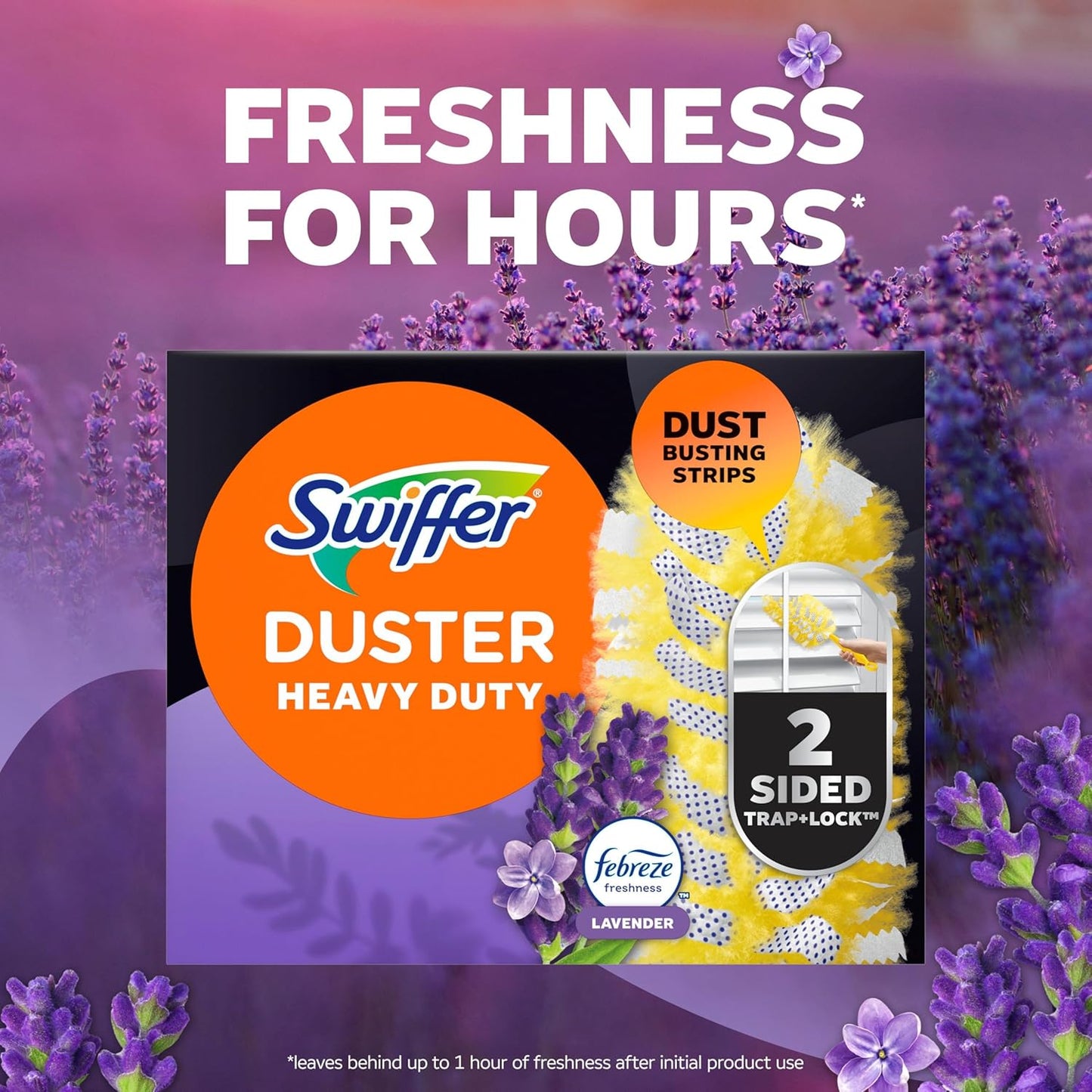 Swiffer Dusters Heavy Duty Multi-Surface Duster Refills for Cleaning, Lavender, 11 Count