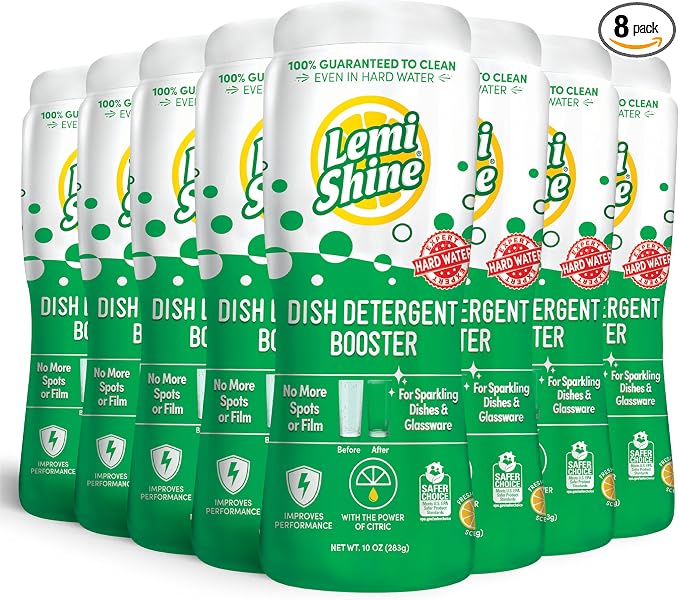 Lemi Shine Dish Detergent Booster, Hard Water Stain Remover by LemiShine