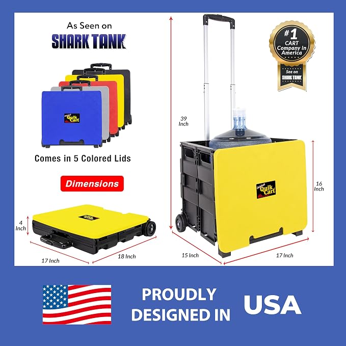 dbest products Quik Cart Collapsible Rolling Crate on Wheels - Image 4