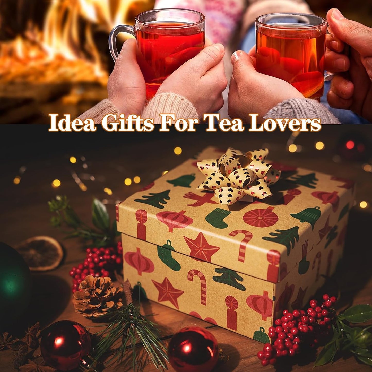 Magnetic Tea Bag Organizer, 6-Piece Metal Tea Organizers and Storage for Refrigerator, Counter, Idea Tea Gift for Tea Lovers (White)
