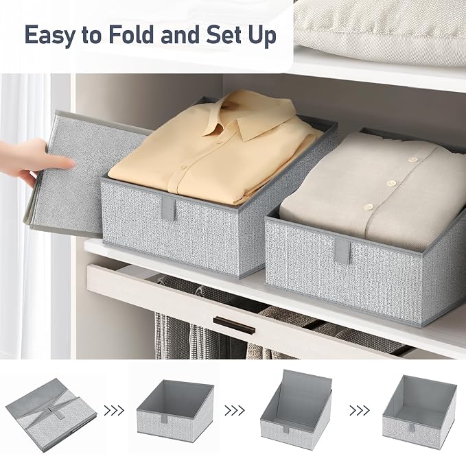 DIMJ Trapezoid Storage Bins, Closet Storage Bins - Image 5