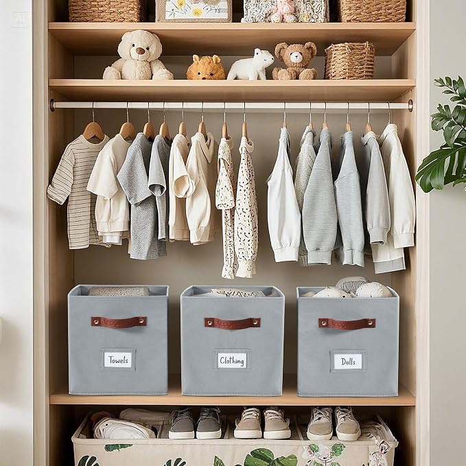 DECOMOMO Storage Cubes, Fabric Organizer Bins - Image 7