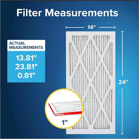 Filtrete 14x24x1 AC Furnace Air Filter, MERV 11, MPR 1000, Micro Allergen - Image 2