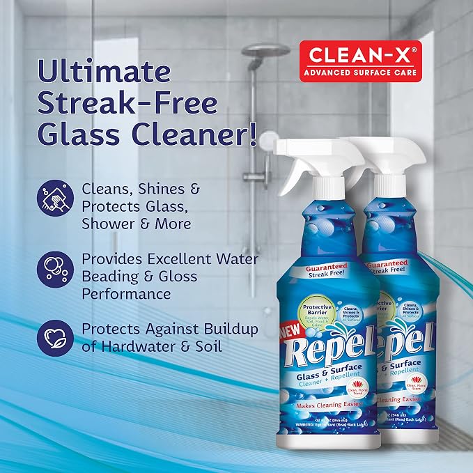 Clean-X REPEL Glass & Surface Cleaner 32 fl. oz. - Image 8