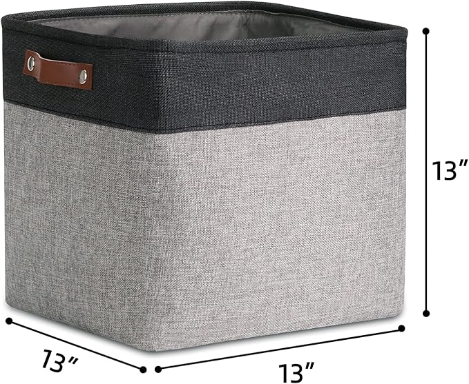 DULLEMELO Cube Basket for Storage, Collapsible Fabric Cube for Organizing - Image 2