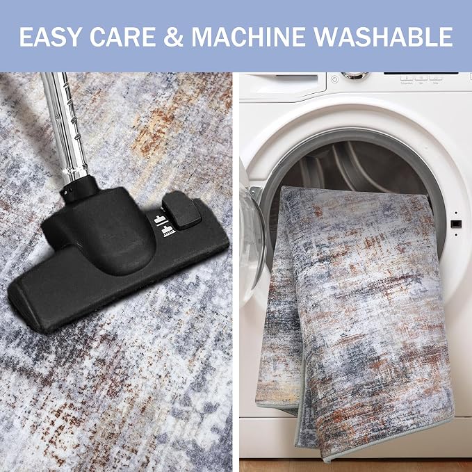 IOHOUZE Abstract Area Rug 4x6 Ft Washable Rugs - Image 3