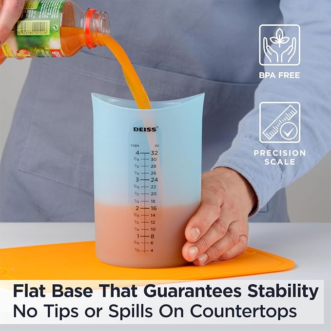 Deiss PRO 3 Piece Silicone Measuring Cup Set - Image 5