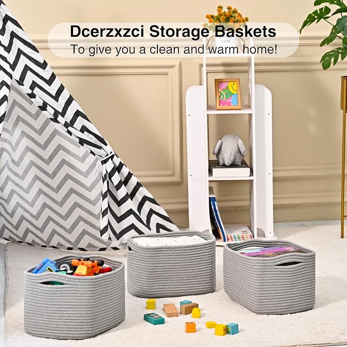 Small Storage Baskets for Organizing, Woven Storage Baskets for Shelves - Image 6