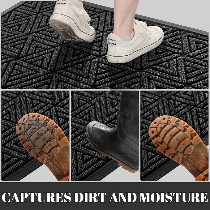 Yimobra Large Door Mat 36x24, All-Weather Waterproof Non-Slip Welcome Matt - Image 4