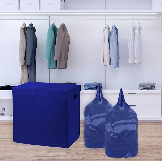 Simple Houseware Double Laundry Hamper - Image 3