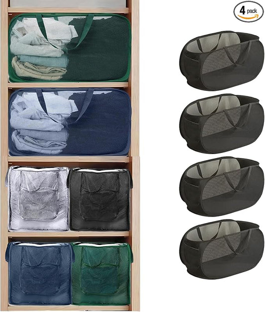 4 Pack Closet Storage Bins, Storage Containers by LATERONON