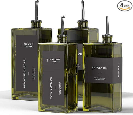 Olive Oil Dispenser for Kitchen, 16.9 oz/ 500 ml Olive Oil Dispenser Bottle by HCYWOC