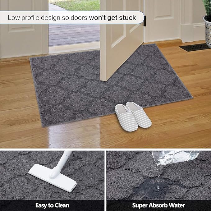 FONEYI Indoor Door Mat, Entrance Rug 24" x 36" Non-Slip Rubber Backing - Image 7