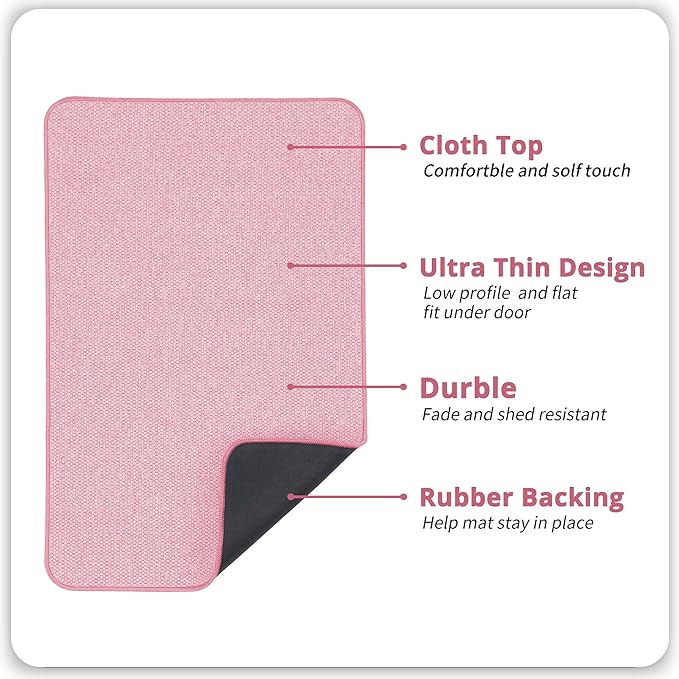Bath Mat, Ultra Thin Bathroom Rugs, Rubber Bath Mats - Image 2