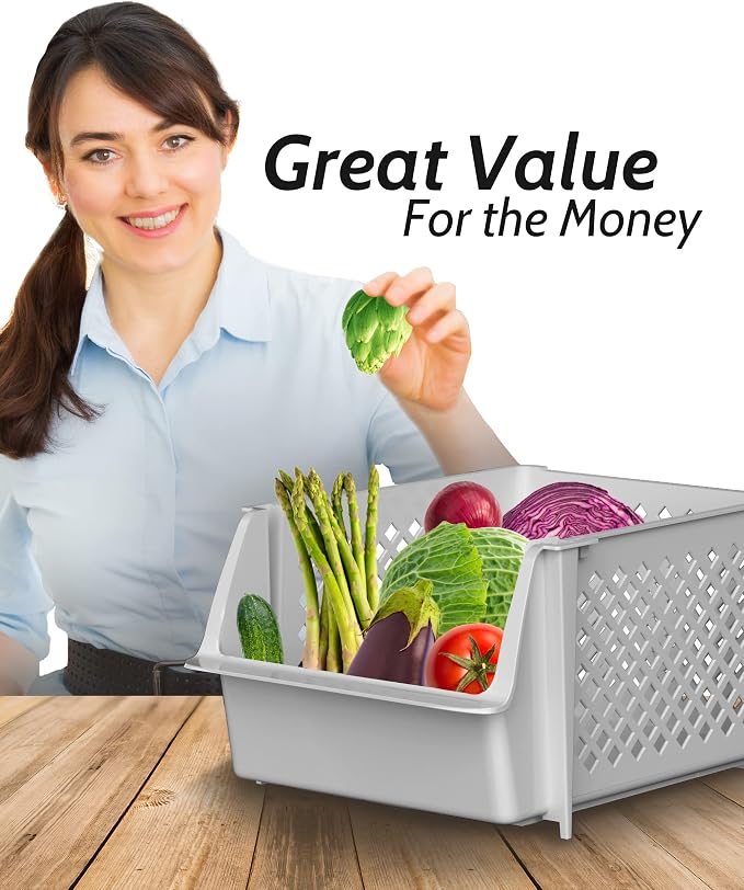 Skywin Plastic Stackable Storage Bins - Image 5
