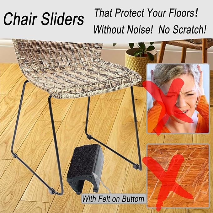 Rectangle U Shaped Chair Leg Tips Caps - Image 3