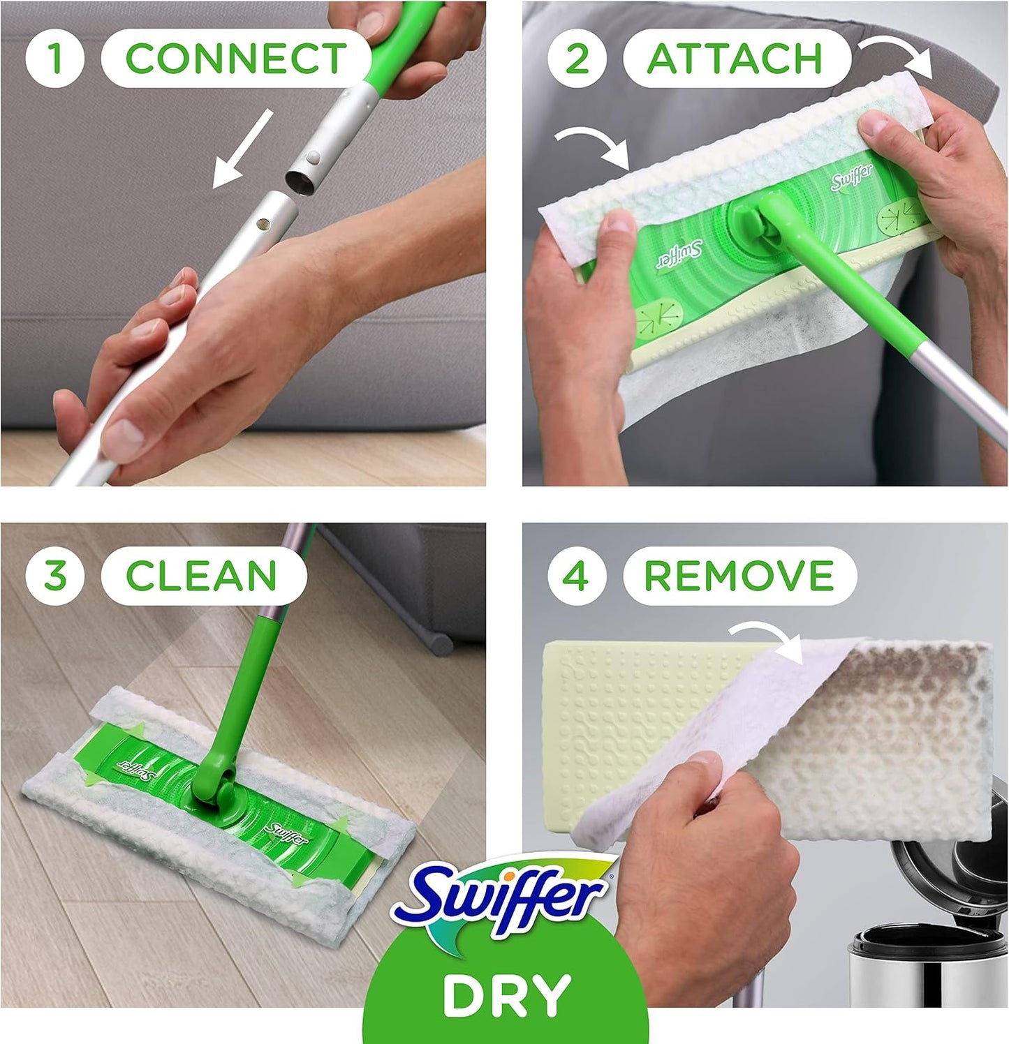Swiffer Disposable Cloth Dry Sweeping Refills, 16 Count