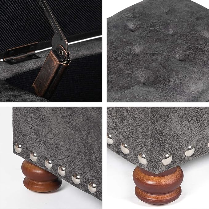Joveco 24" Rectangular Ottoman - Image 8