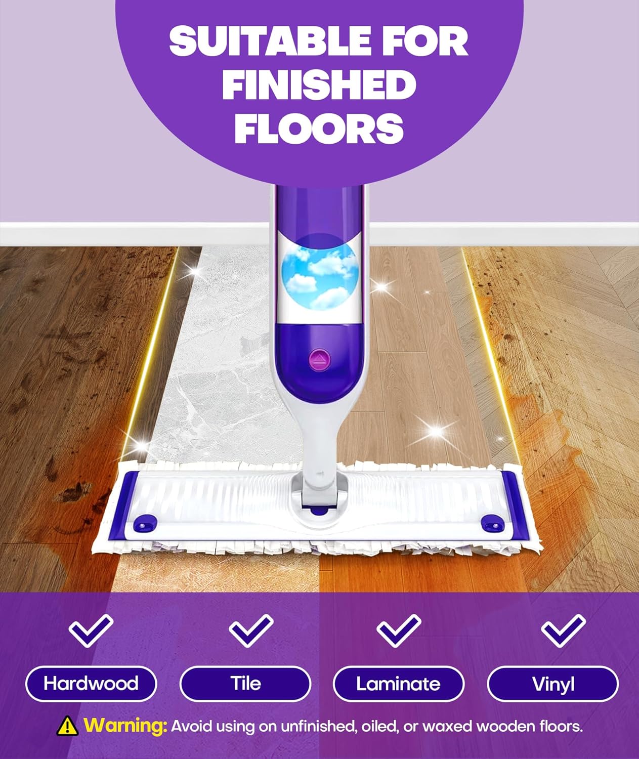 5X Cleaning Power Mop Refills for Swiffer Power Mop, 500+ Strips Multi-Surface PowerMop Refill Pads, 30 Count Disposable Powermop Wood Mops, Replacement Mopping Pad for Floor Cleaning