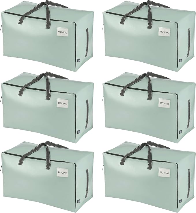 VENO 6 Pack Moving and Storage Bags, Heavy Duty, Alternative to Moving Boxes by Veno
