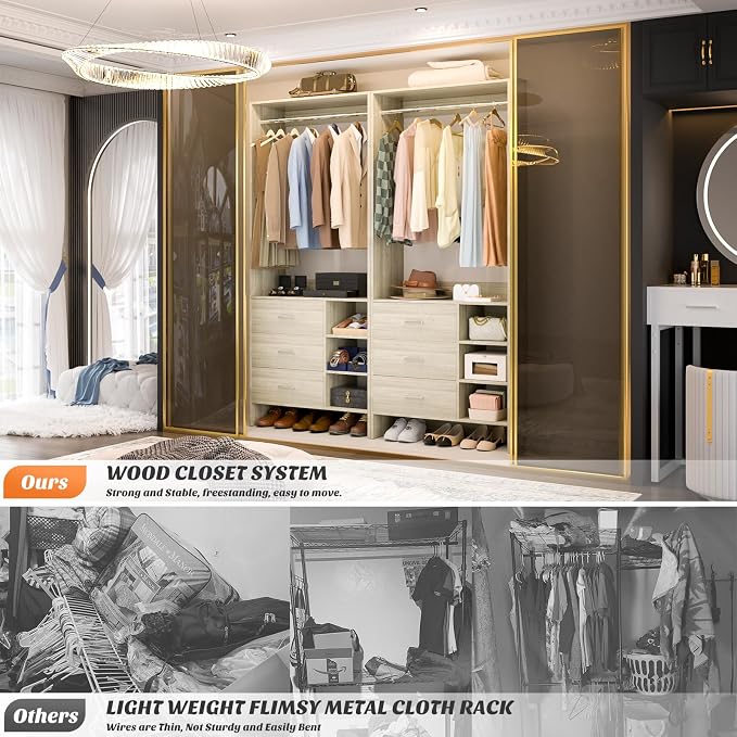 Aheaplus 2.5FT Closet System - Image 4
