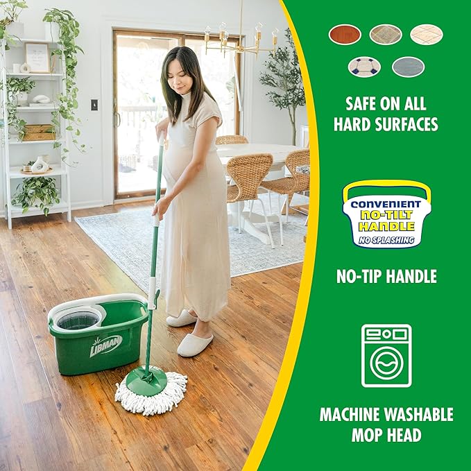 Libman Tornado Spin Mop System, Spinning Floor Mopping and Bucket - Image 3