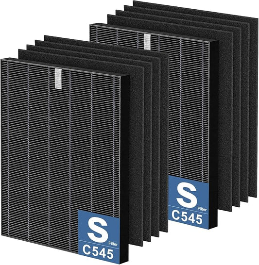 2 Pack C545 HEPA Smoke Replacement Filter S Compatible by Cabiclean