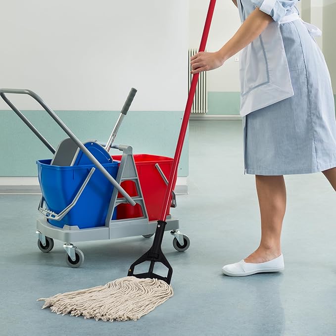 Matthew Cleaning 16oz 6Pack Cotton Floor Mop, Cotton Looped-Open String Heavy - Image 4