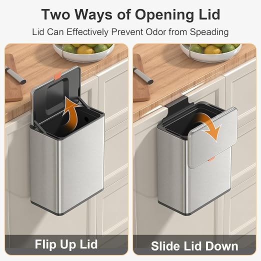 Mbillion Kitchen Compost Bin Hanging Trash Can - Image 3