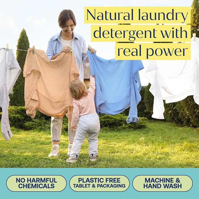 Fab Tab Laundry Detergent Tablets, Plant-Based Formula, Removes Tough Stains - Image 2