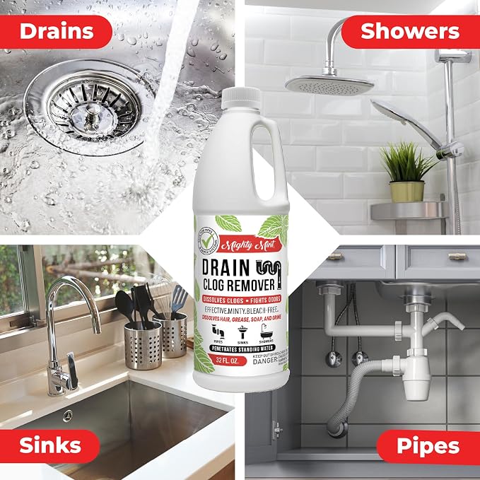 Mighty Mint Drain Clog Remover, Safe - Image 2