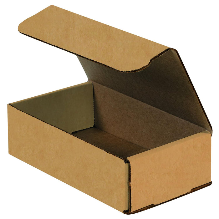 Boxes Fast BFM742K Corrugated Cardboard Mailers, 7 x 4 x 2 Inches, Tuck Top One-Piece, Die-Cut Shipping Cartons, Small Brown Kraft Mailing Boxes (Pack of 50)