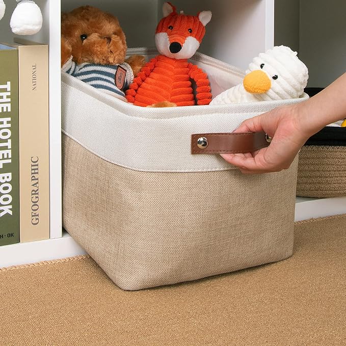 DULLEMELO Collapsible Rectangle Fabric Storage Basket - Image 2
