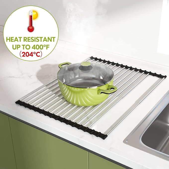 JASIWAY Dish Drying Rack, Roll Up Dryer Rack - Image 6