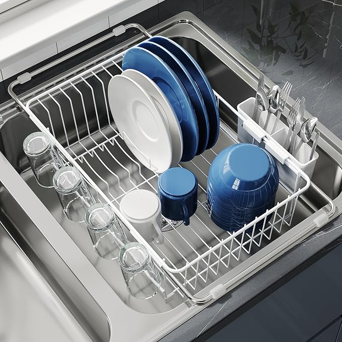 JASIWAY Dish Drying Rack in Sink, Small Dish Drainers by JASIWAY