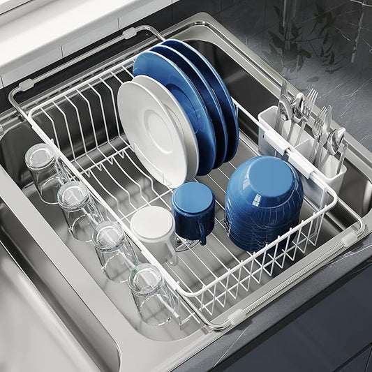 JASIWAY Dish Drying Rack in Sink, Small Dish Drainers by JASIWAY