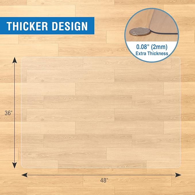 Clear Chair Mat, Desk Floor Mat - Image 2