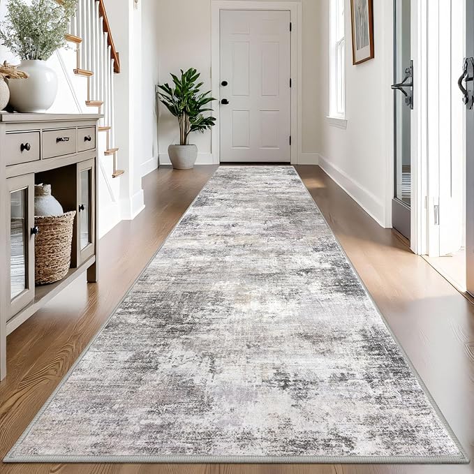 IOHOUZE Abstract Runner Rug 3x14 Ft Washable Runners by iOhouze