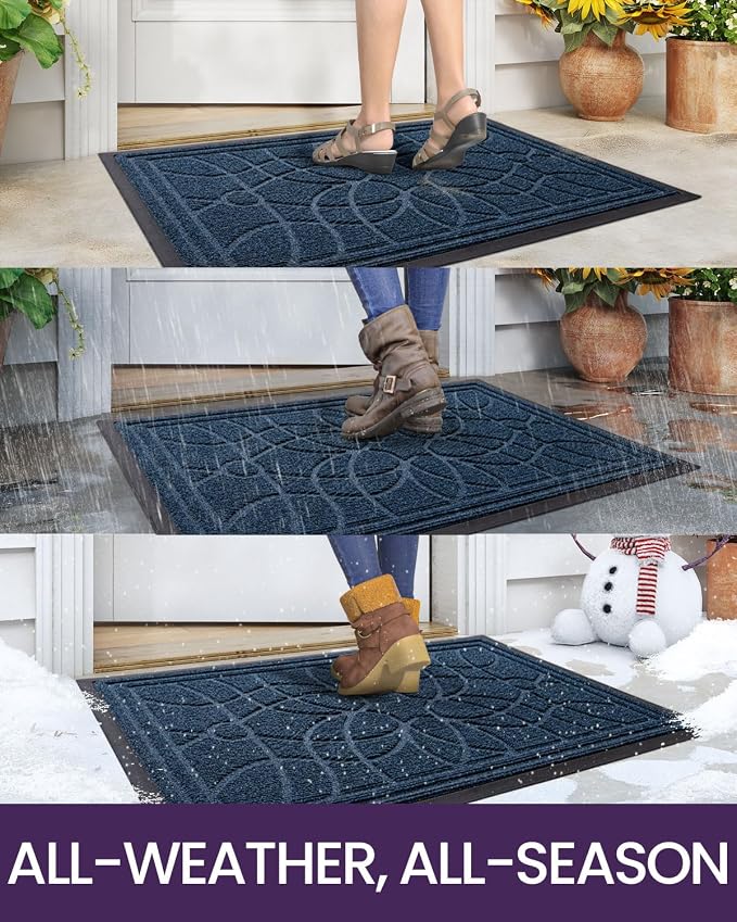 DEXI Front Door Mat Outside Entrance, Heavy Duty Non Slip Low Profile Doormat - Image 4