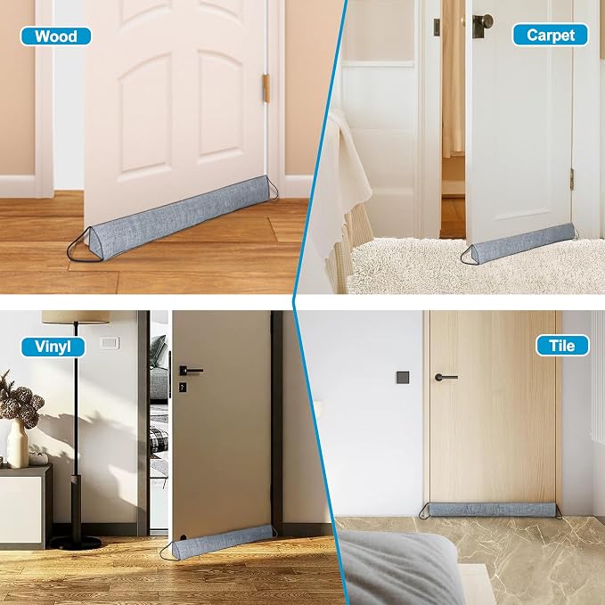 QUOLIX Triangle Under-Door Draft Stopper, Weighted Weather Stripping - Image 7