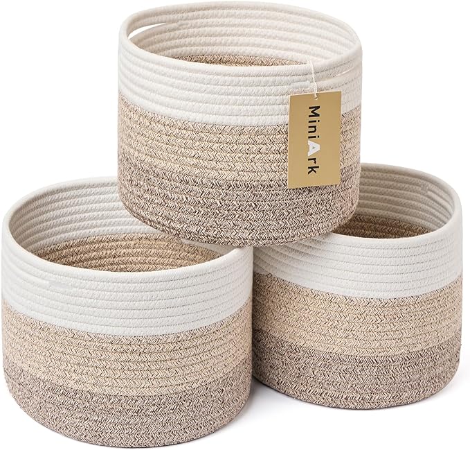 Small Basket for Organizing | Cube Shelf Closet Storage Baskets | 9.7×9.7×7.1” by MiniArkStorageBasketsHome