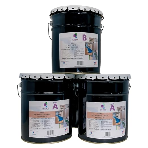 Colored Epoxies Mongoose Beige Epoxy Resin Coating Made by ColoredEpoxies