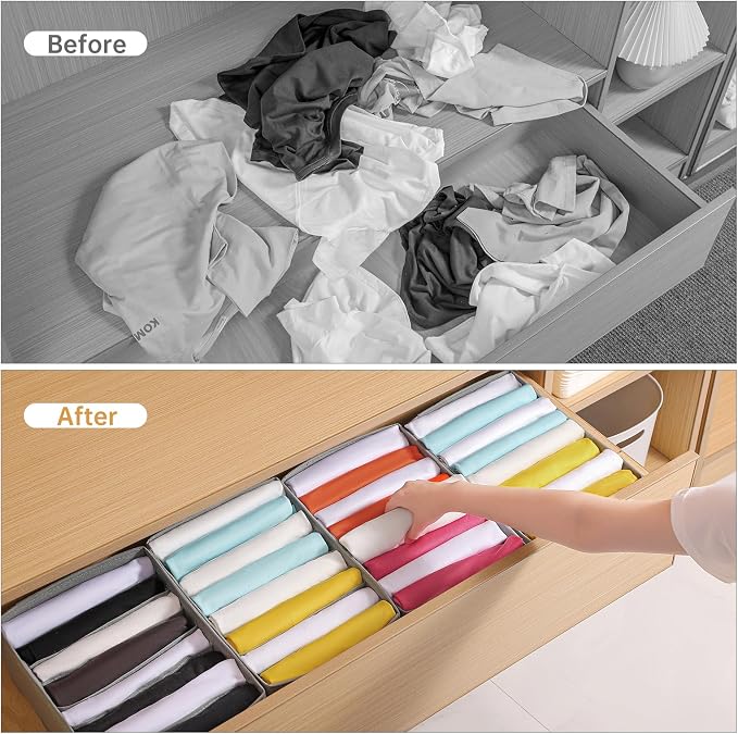 Coorganisers4 Packs T-shirt Drawer Organizers - Image 3