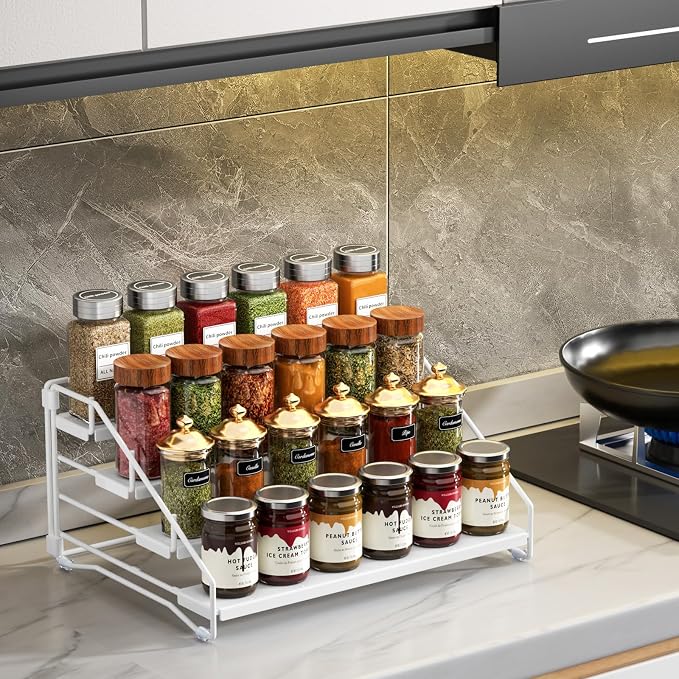 RCHYFEED Spice Rack Organizer for Cabinet, 4 Tier Spice Organization for - Image 2