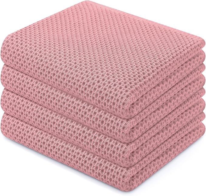 Homaxy 100% Cotton Waffle Weave Kitchen Dish Towels, Ultra Soft Absorbent Quick by Homaxy