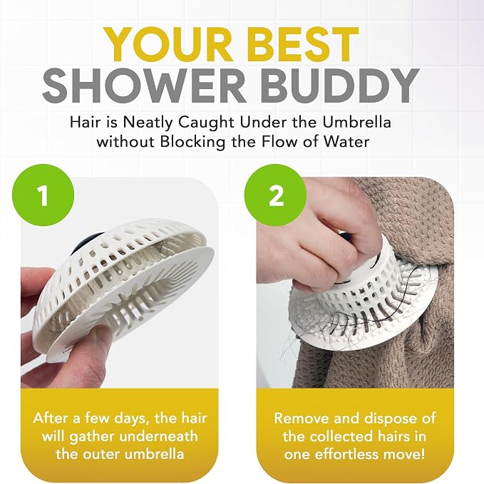 ShowerShroom Stealth Shower Hair Drain Catcher - Image 6