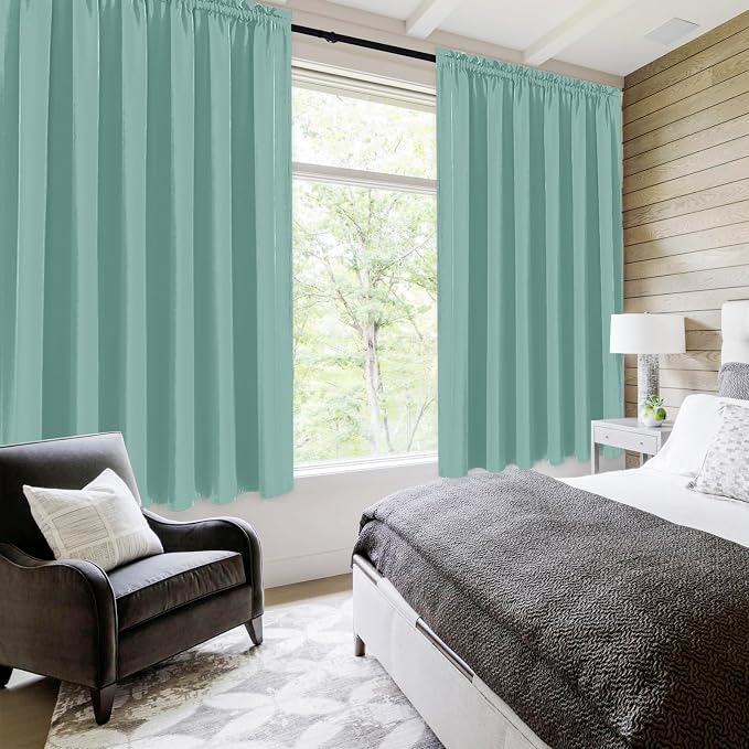 DWCN Blackout Curtains for Living Room Thermal Insulated, Energy Saving & Noise - Image 2