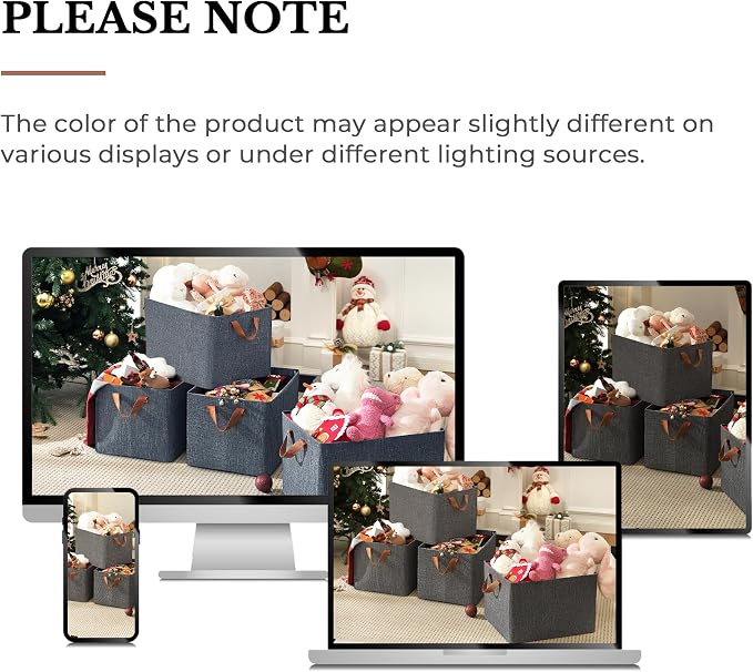GRANNY SAYS Closet Storage Baskets, Collapsible Fabric Storage Bins - Image 9