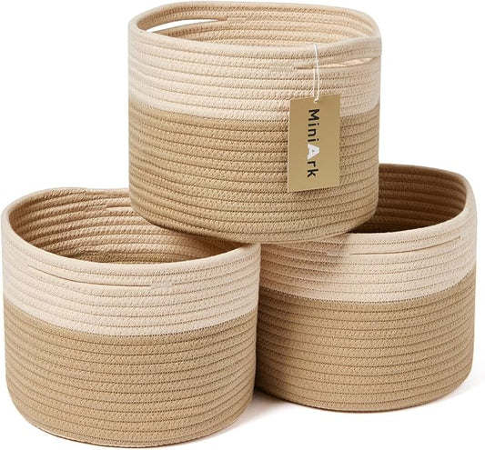 Small Basket for Organizing | Cube Shelf Closet Storage Baskets | 9.7×9.7×7.1” by MiniArkStorageBasketsHome