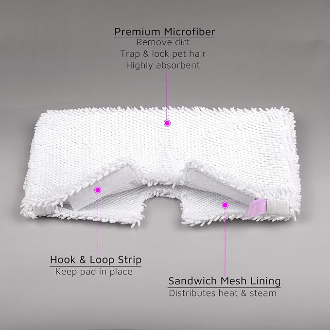F Flammi 8 Count Steam Pocket Mop Replacement Pads - Image 3